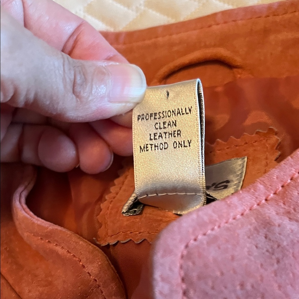 Chico's Rust Orange Suede Zip Jacket - image 5